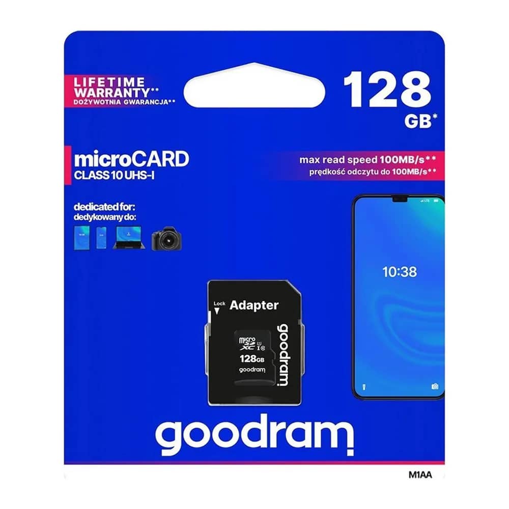 Goodram MicroSDXC Memory Card with SD Adapter – 128 GB, UHS-I, M1AA-1280R12 — image 5