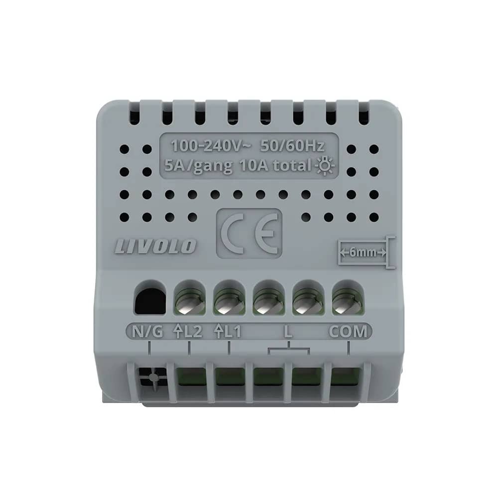 Livolo 2 Gang 2-Way / Intermediate Touch Light Switch Module VL-FC2S-2G — image 4