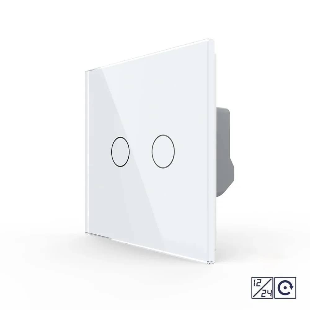 Livolo Touch Light Switch – 2 Gang Momentary, Dry Contact, 12/24V – New Series