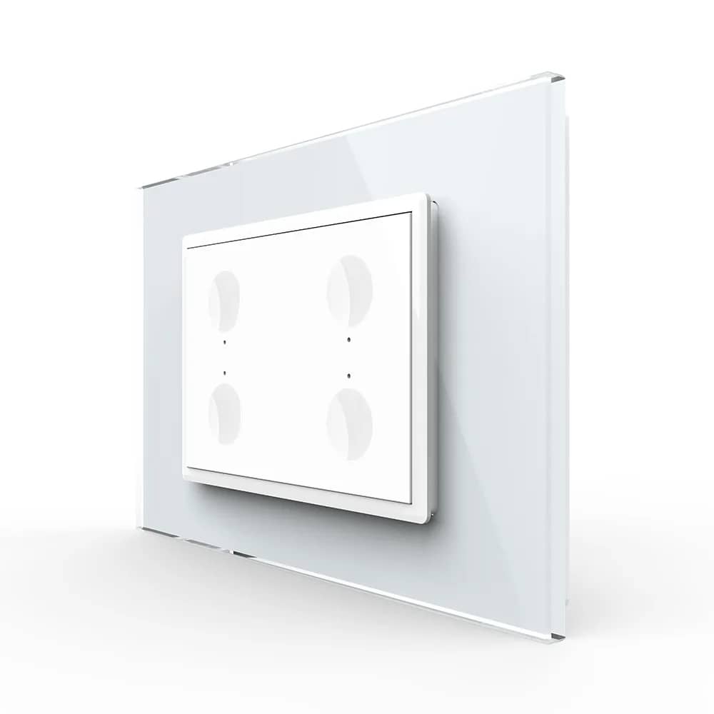 Livolo Quadruple Glass Touch Light Switch – 4 Gang, Italian Standard (New Series)