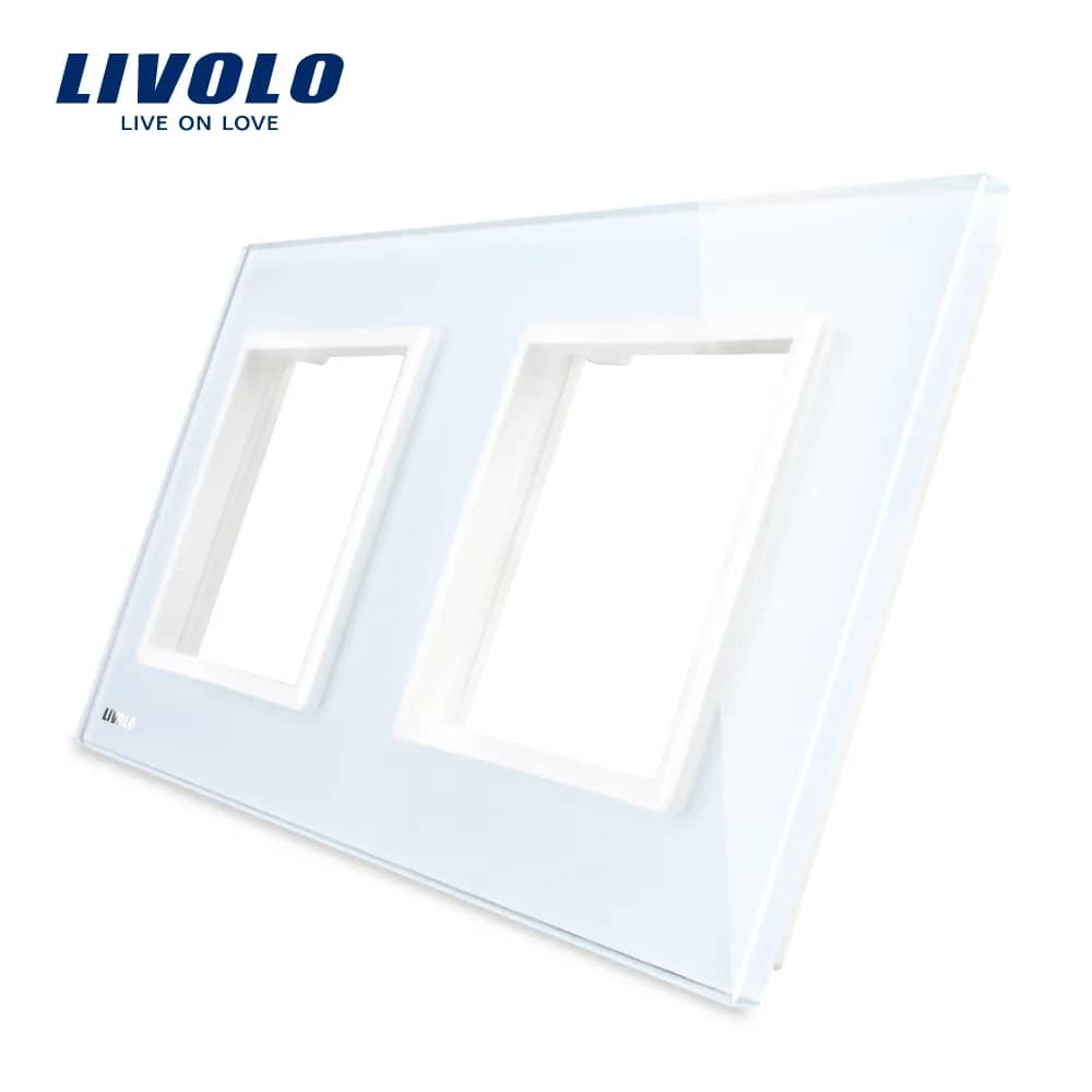 Livolo Glass Double Socket Frame