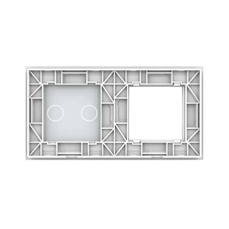 Livolo Glass Panel – 1 Socket + 2 Gang Touch Light Switch – White — image 4