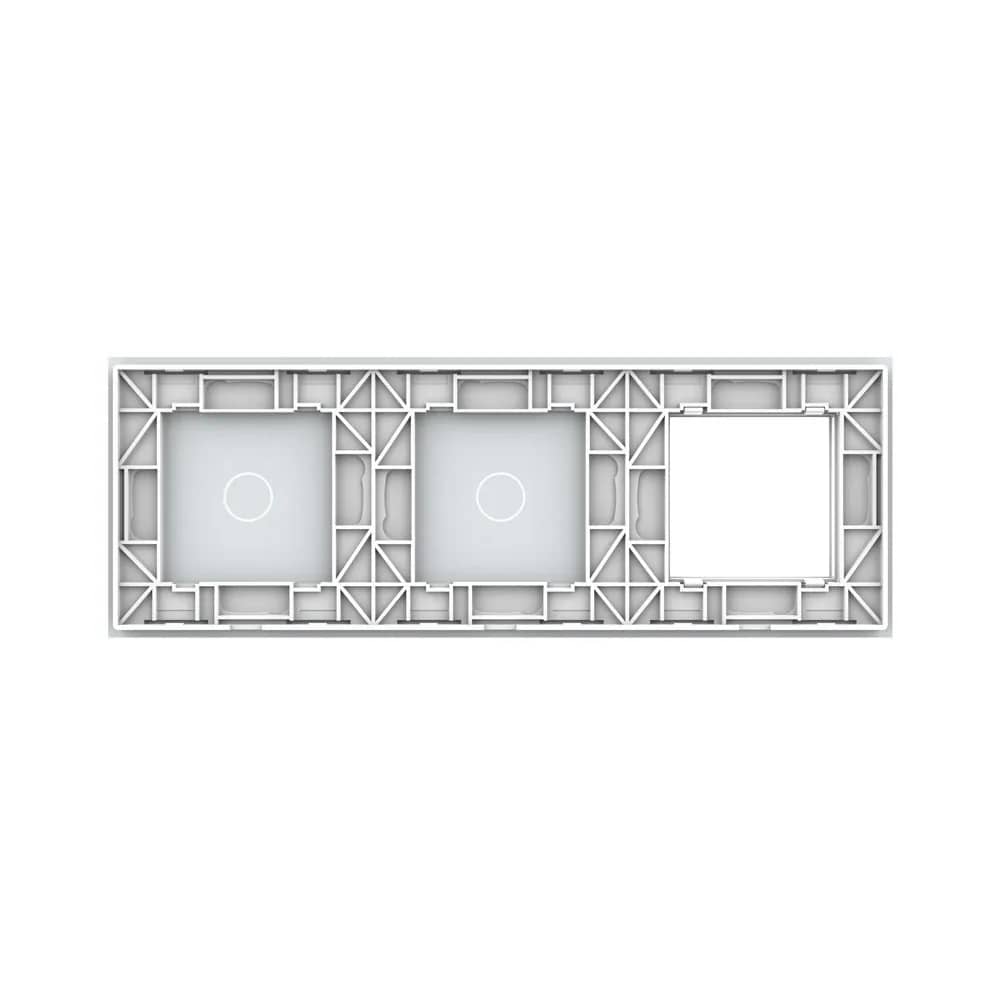 Livolo Glass Panel – 1 Socket + 2 x 1 Gang Touch Light Switches – White — image 4