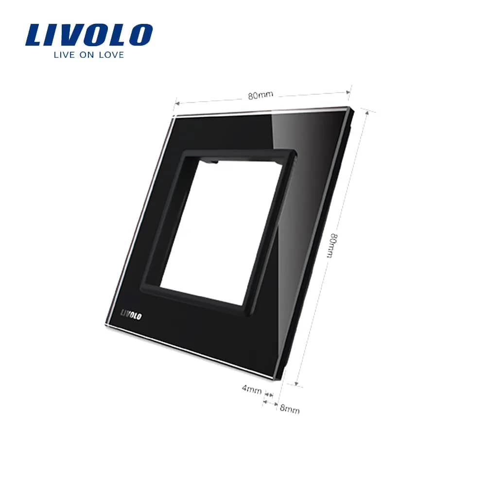 Livolo Glass Single Socket Frame