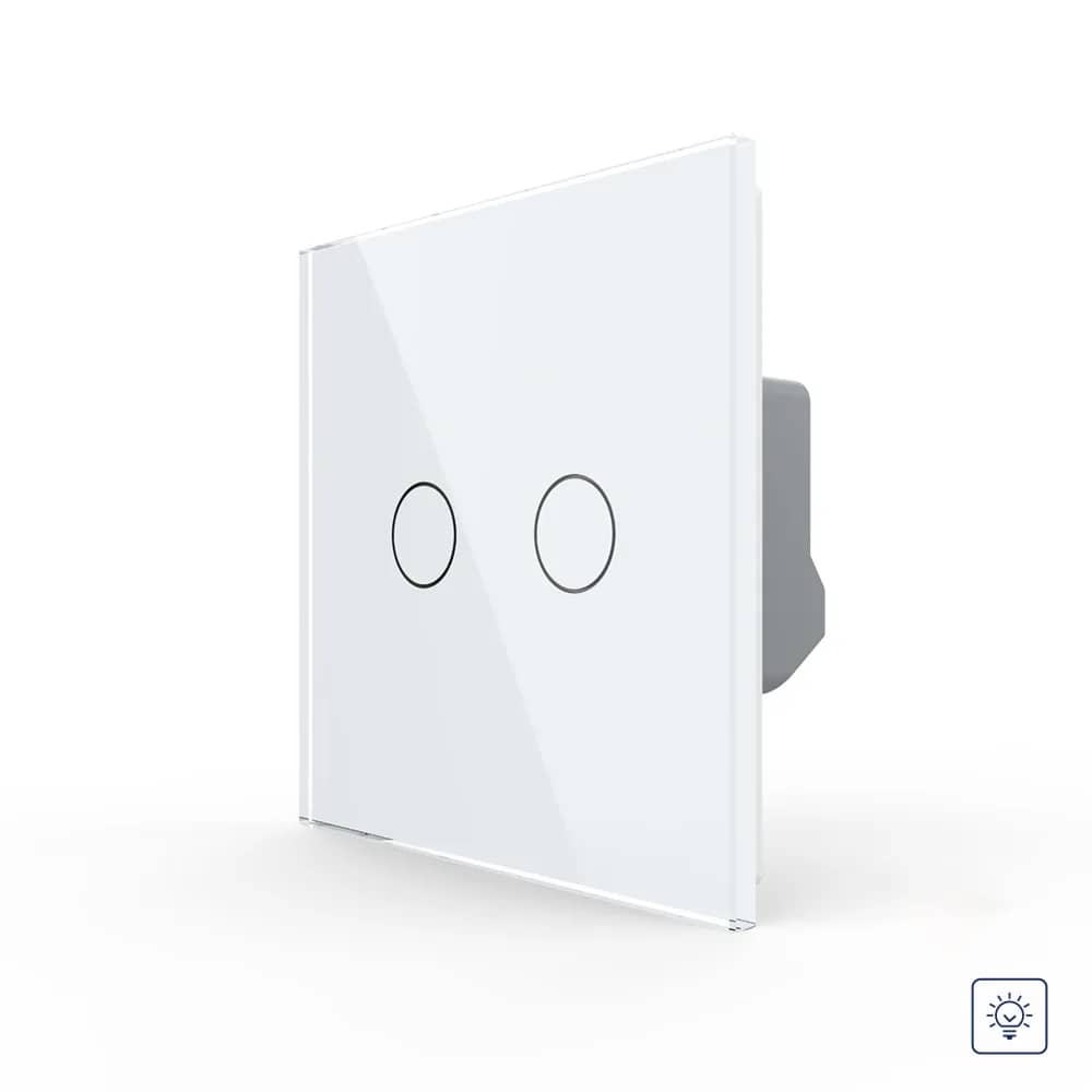 Livolo Glass Touch Dimmer Switch – 2 Gang, New Series