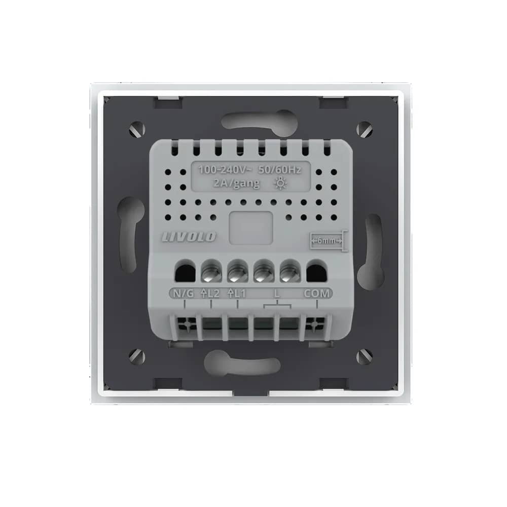Livolo Glass Touch Dimmer Switch – 2 Gang, New Series – White — image 4