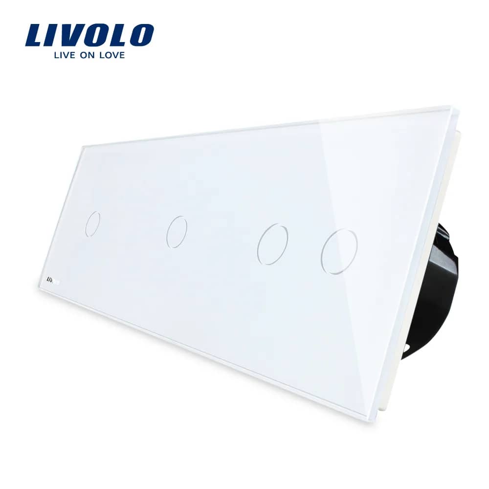 Livolo Glass Touch Light Switch Panel – 1 Gang + 1 Gang + 2 Gang