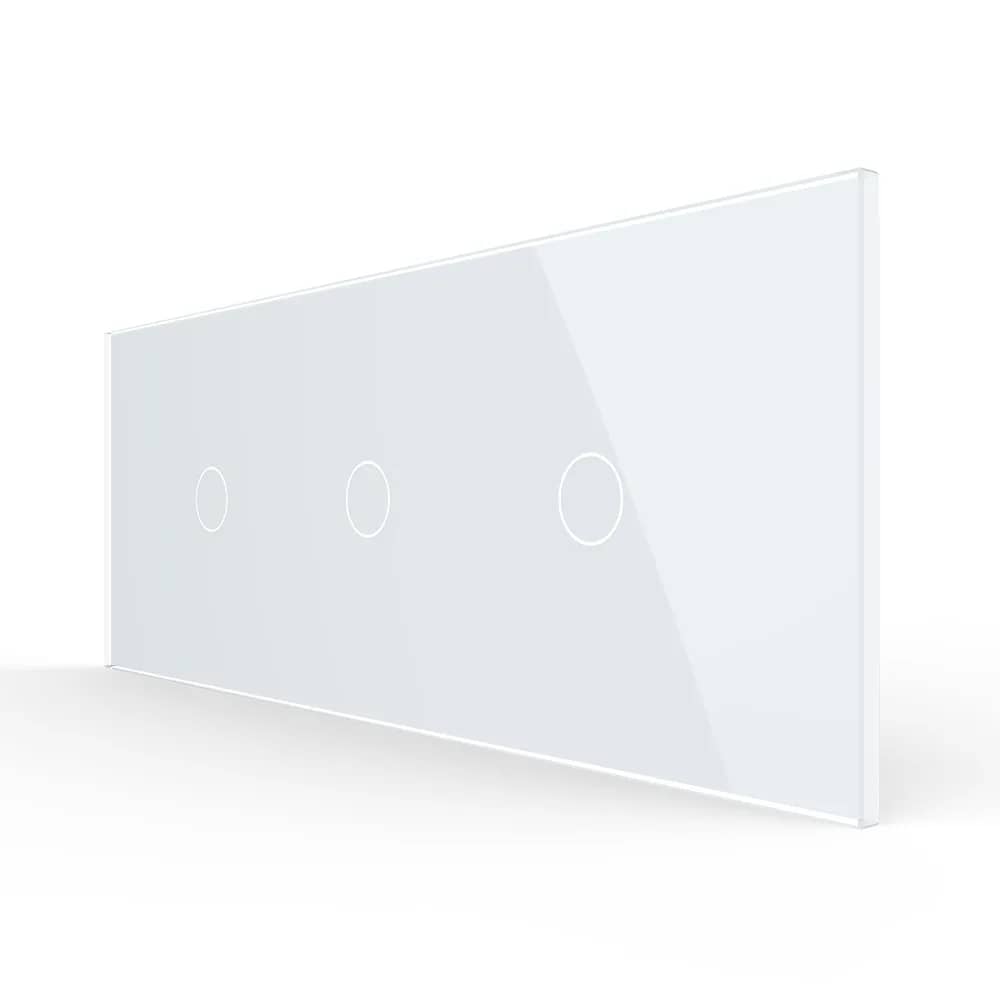 Livolo Glass Touch Light Switch – 1 Gang + 1 Gang + 1 Gang, Italian Standard, 6M
