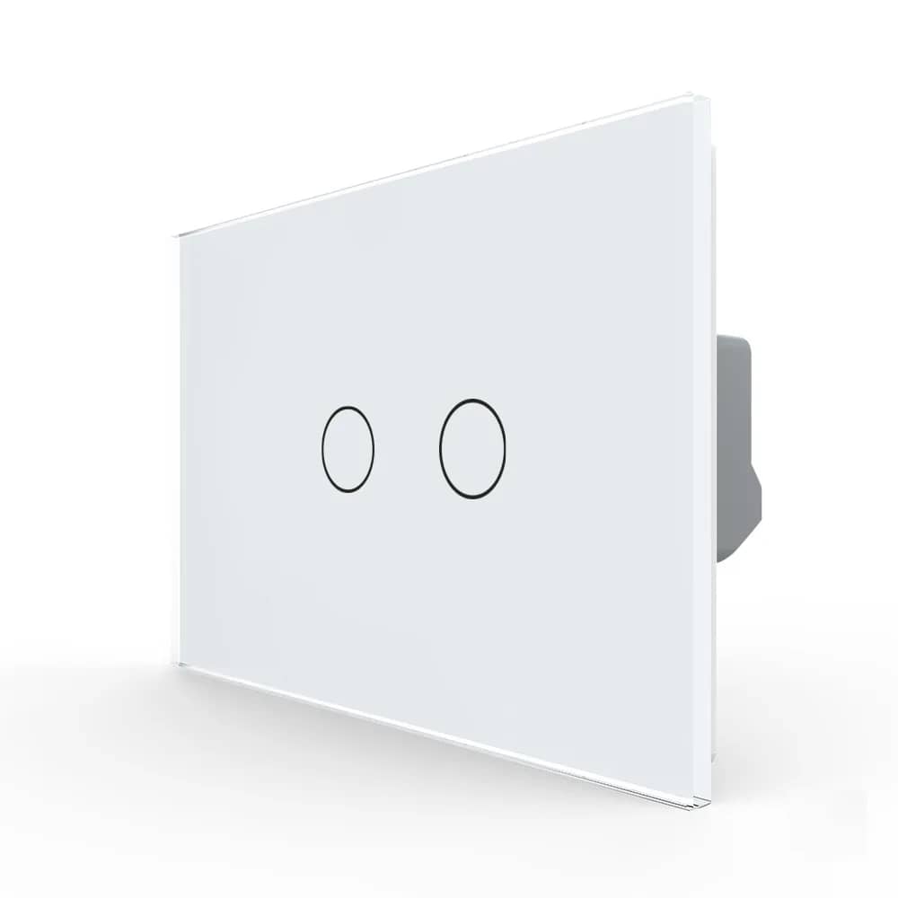 Livolo Glass Touch Light Switch – 2 Gang, Italian Standard
