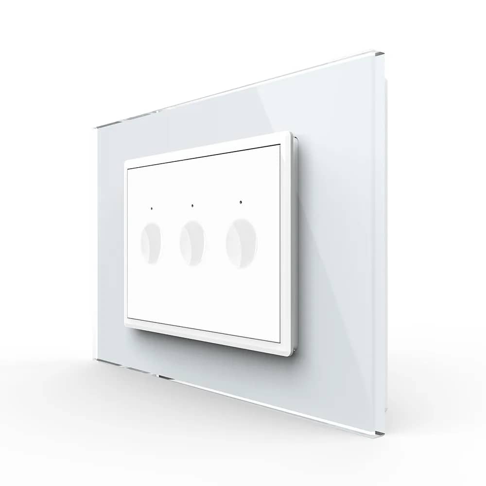 Livolo Glass Touch Light Switch – 3 Gang, Italian Standard (New Series)
