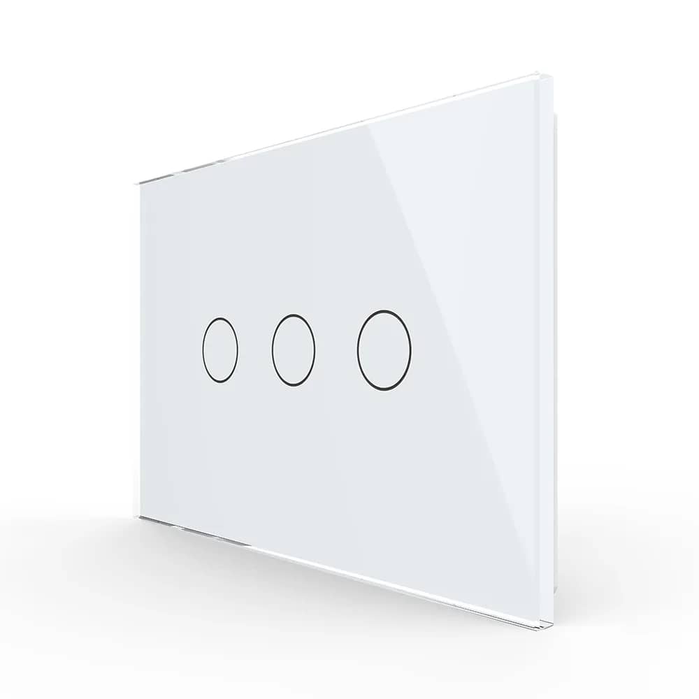 Livolo Glass Touch Light Switch – 3 Gang, Italian Standard – New Series