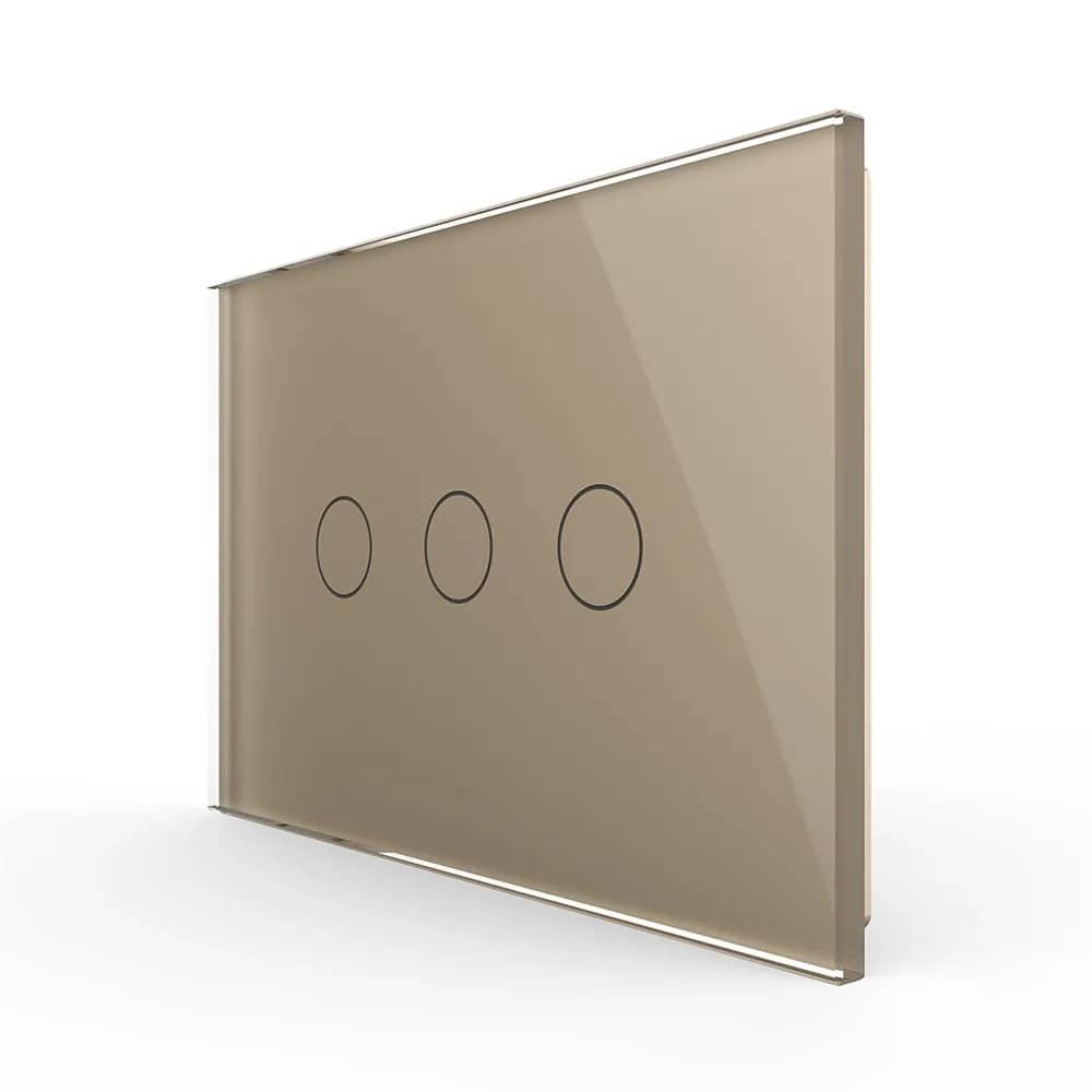 Livolo Glass Touch Light Switch – 3 Gang, Italian Standard – New Series