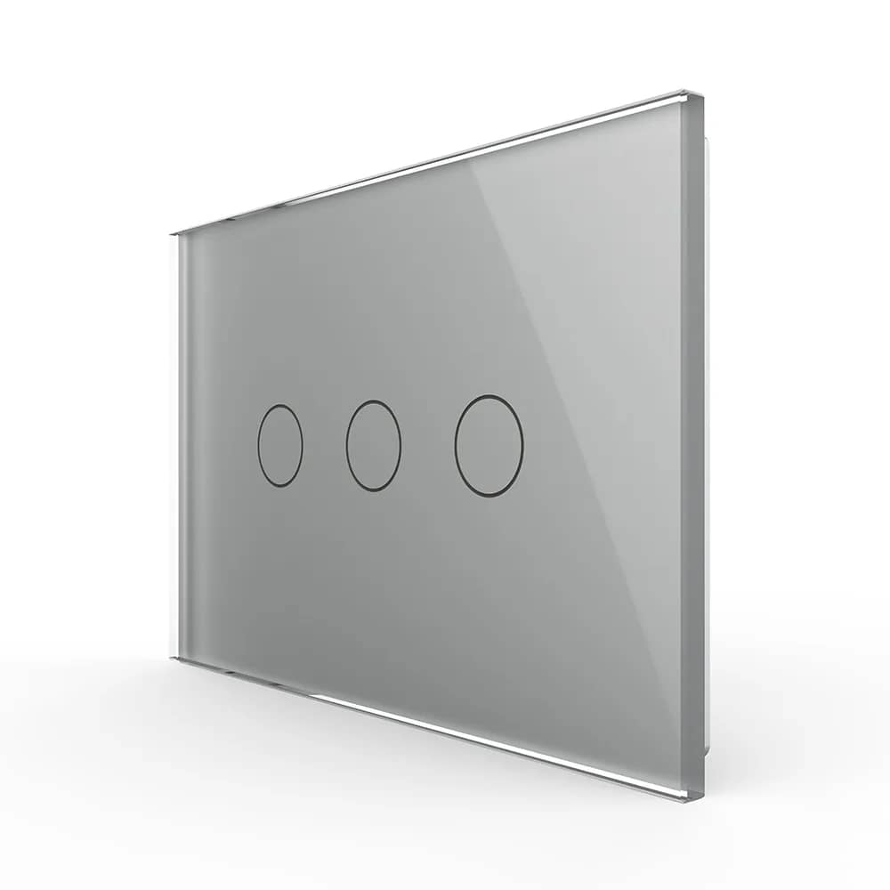Livolo Glass Touch Light Switch – 3 Gang, Italian Standard – New Series