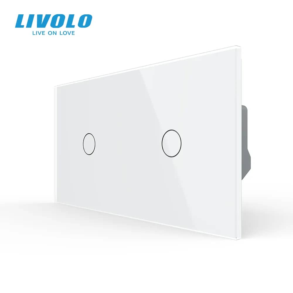 Livolo Glass Touch Light Switch Panel – 1 Gang + 1 Gang