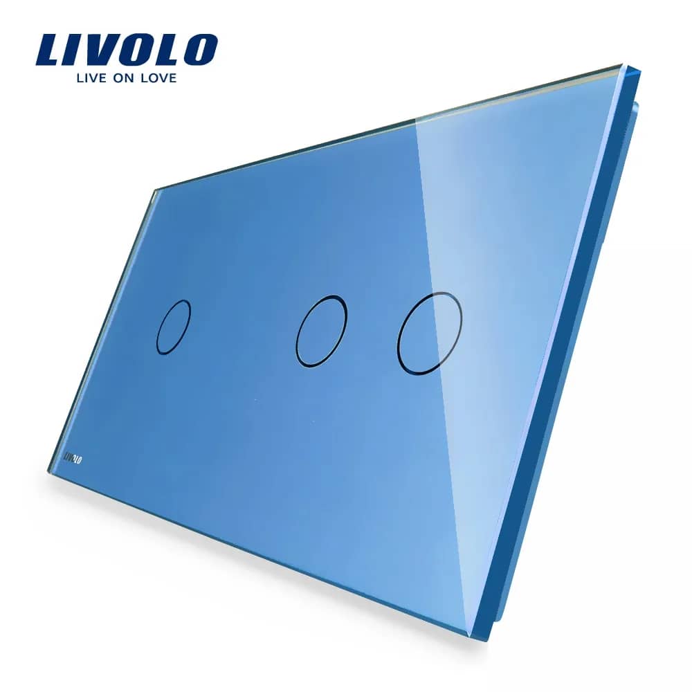 Livolo Glass Touch Light Switch Panel – 1 Gang + 2 Gang