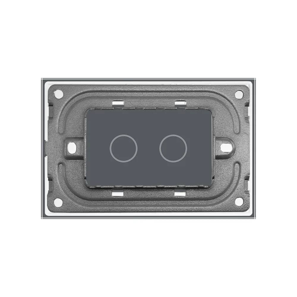 Livolo Glass Touch Light Switch Panel – 2 Gang, Italian Standard – White — image 4
