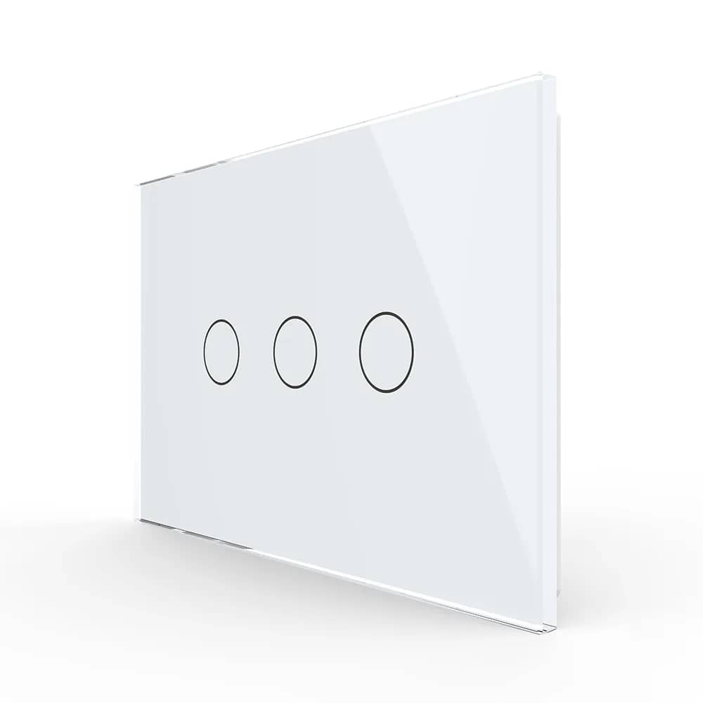 Livolo Glass Touch Light Switch Panel – 3 Gang, Italian Standard – New Series