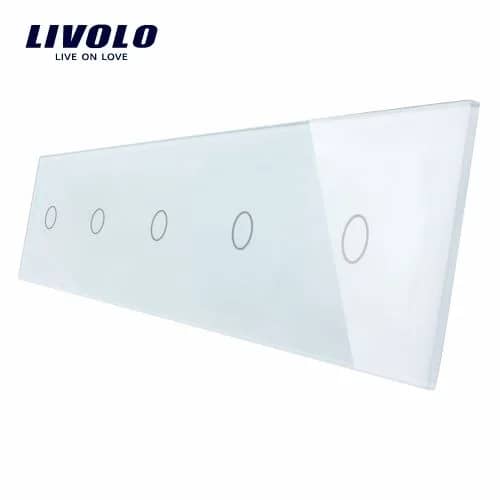 Livolo Glass Touch Light Switch Panel – 5 × 1 Gang