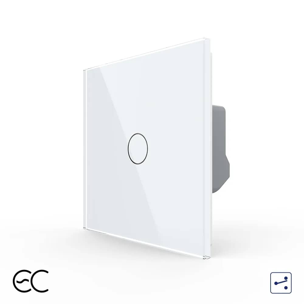 Livolo Glass Touch Light Switch – 1 Gang 2-Way / Intermediate, Zigbee EC