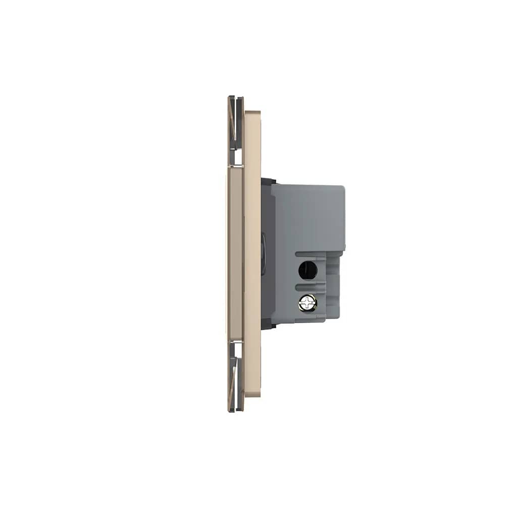 Livolo Glass Touch Light Switch – 3 Gang 2-Way / Intermediate (Cross), Italian Standard – New Series – Gold — image 3