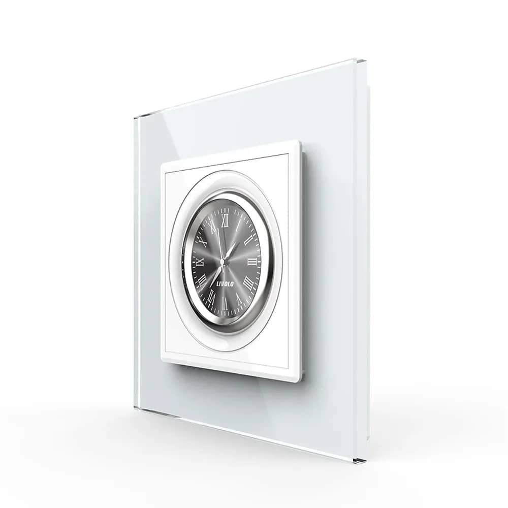 Livolo Mechanical Wall Clock with Tempered Glass Frame