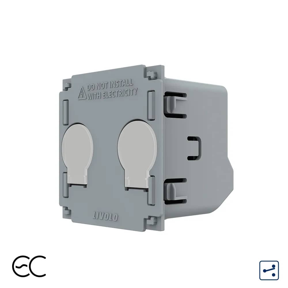 Livolo Touch 2-Way / Intermediate Light Switch Module – 2 Gang, ZigBee EC Protocol