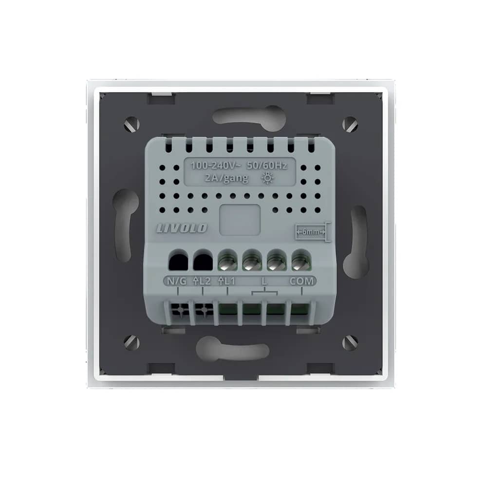 Livolo Touch Dimmer Light Switch – 1 Gang 2-Way / Intermediate (New Series) – White — image 4
