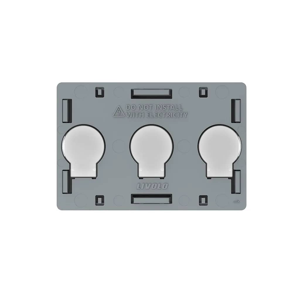 Livolo Touch Light Switch Module – 3 Gang, Italian Standard (C9-VL-FC3-3G)