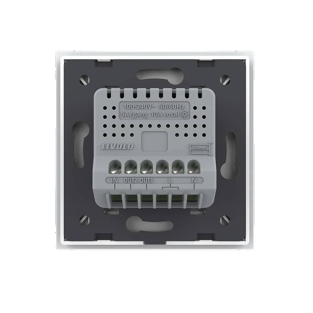 Livolo Touch Momentary Switch, 2 Gang Dry Contact – New Series – White — image 4