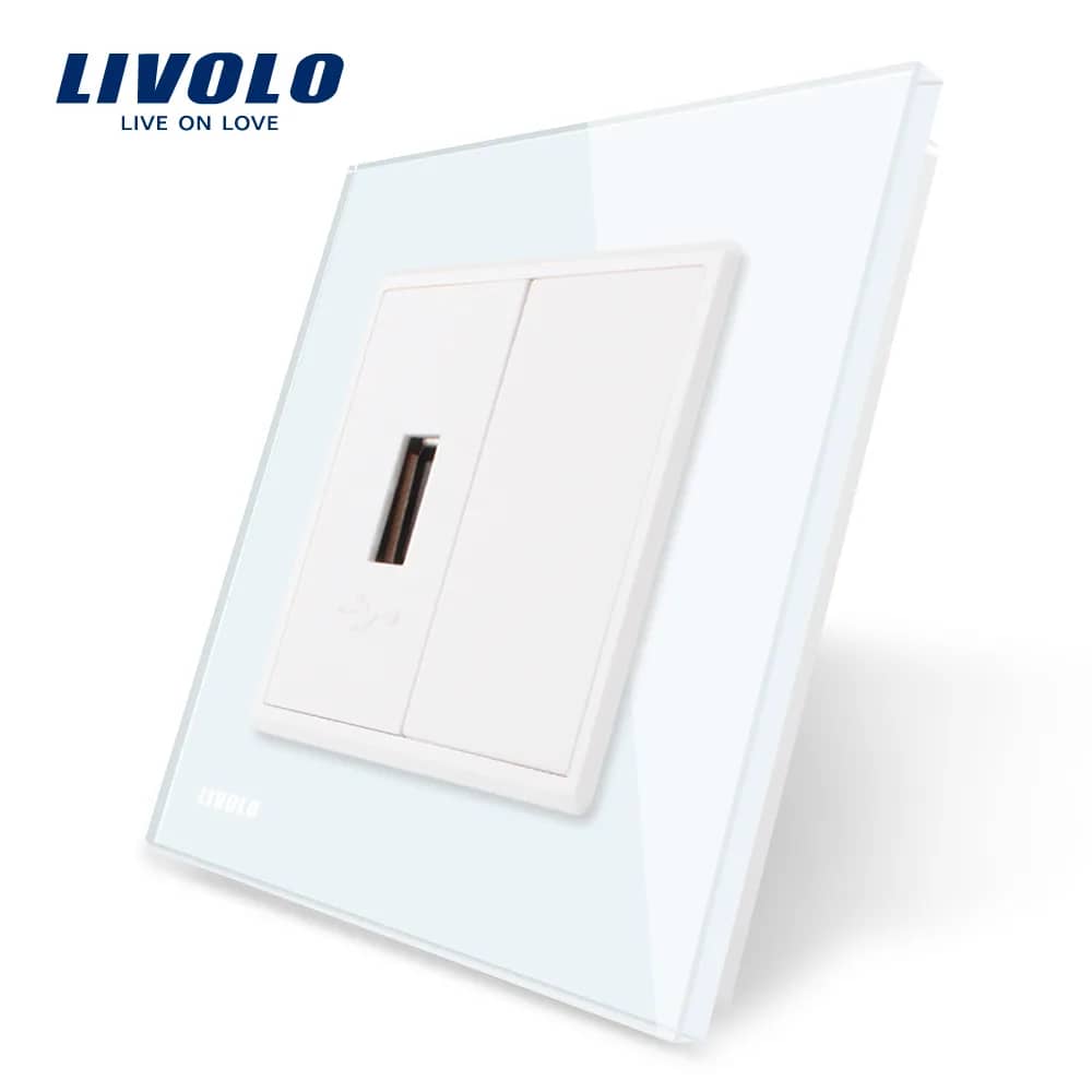 Livolo USB Socket with Glass Frame