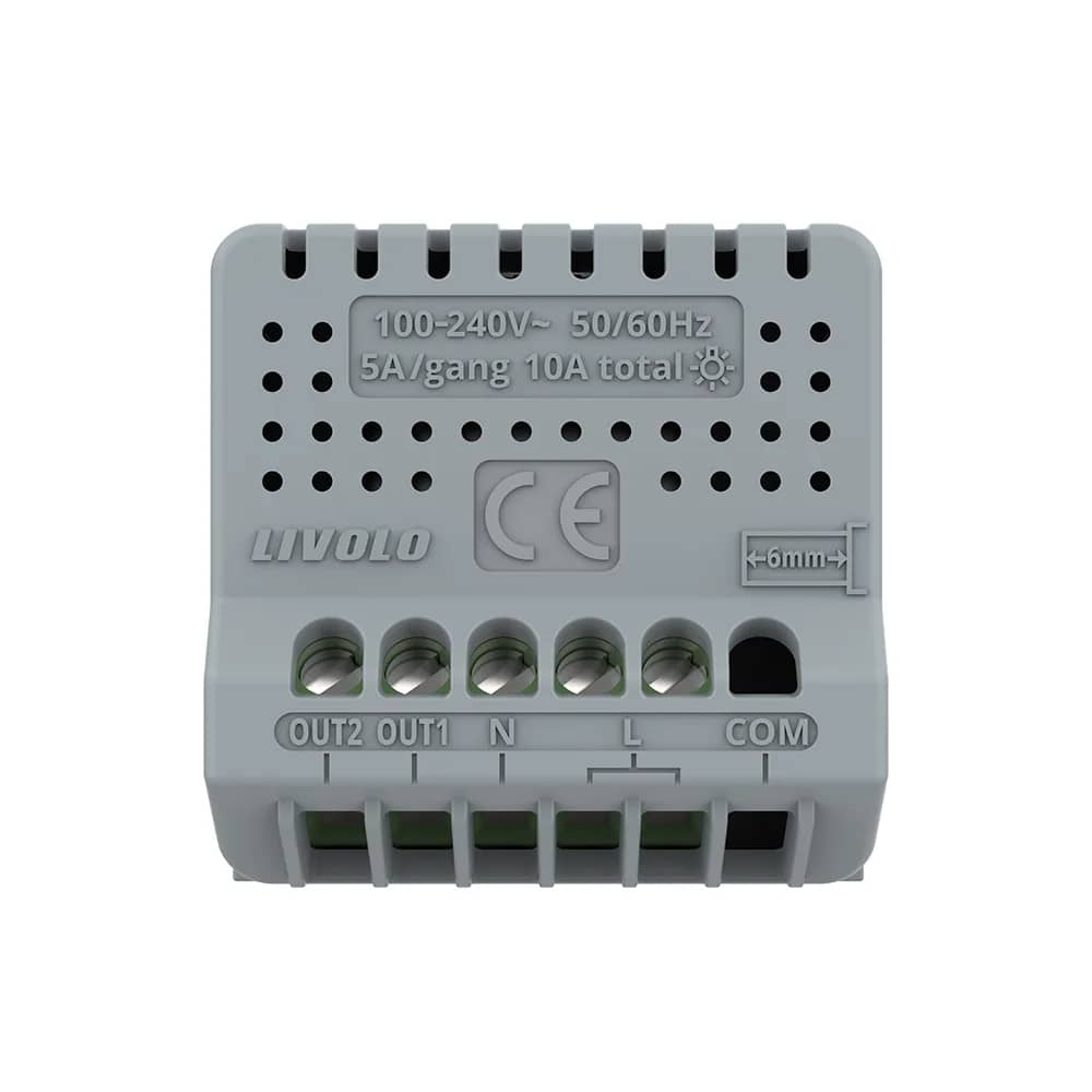 Livolo Wi-Fi Touch Light Switch Module – 2 Gang, New Series – White — image 4