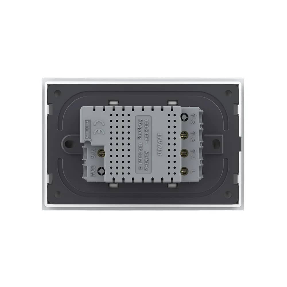Livolo Wi-Fi Glass Touch Light Switch – 2 Gang, Italian Standard, New Series (VL-FC2NY-3WP-11) — image 4