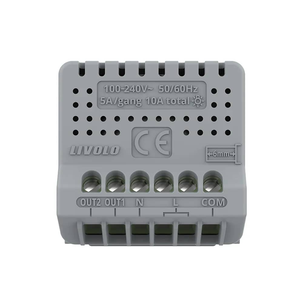 Livolo Wi-Fi Touch 2 Gang 2-Way / Intermediate Light Switch Module – New Series C7-VL-FC2SNY-2G — image 4