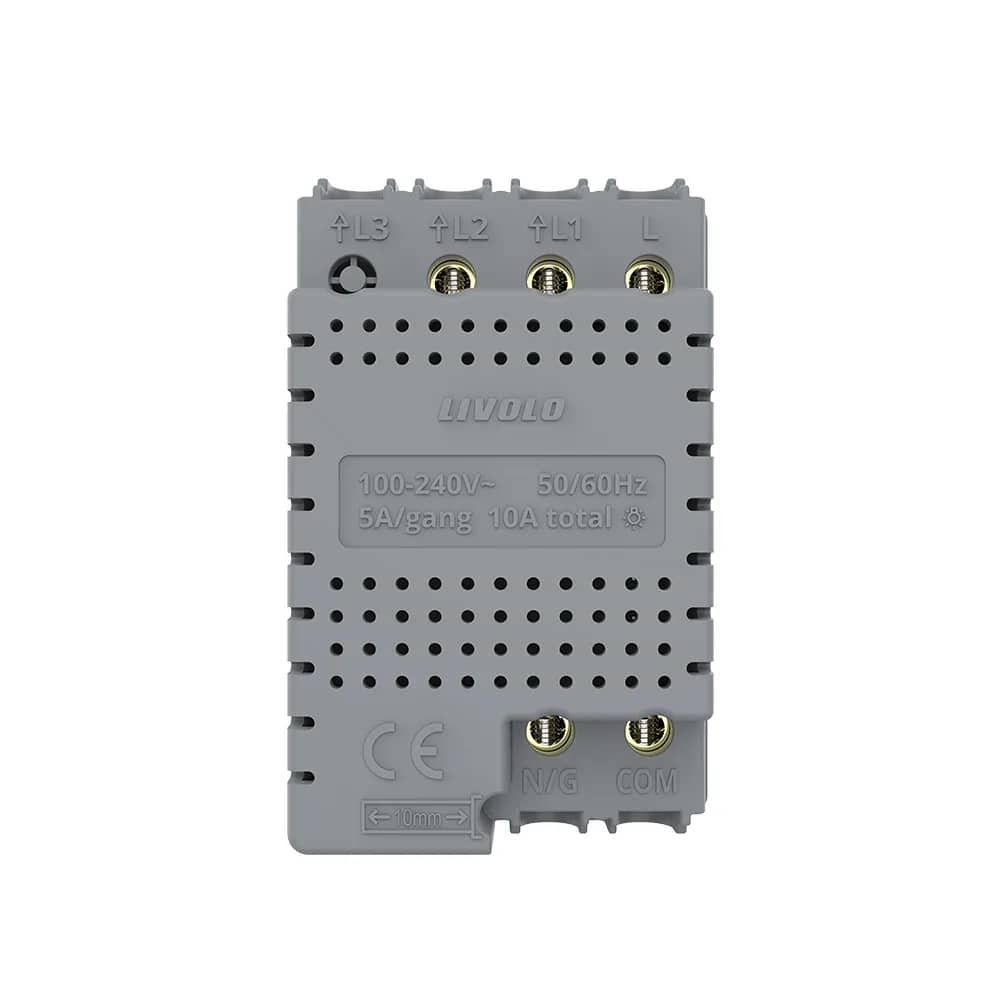 Livolo Wi-Fi Touch 2 Gang 2-Way / Intermediate Light Switch Module, Italian Standard – New Series, White — image 4
