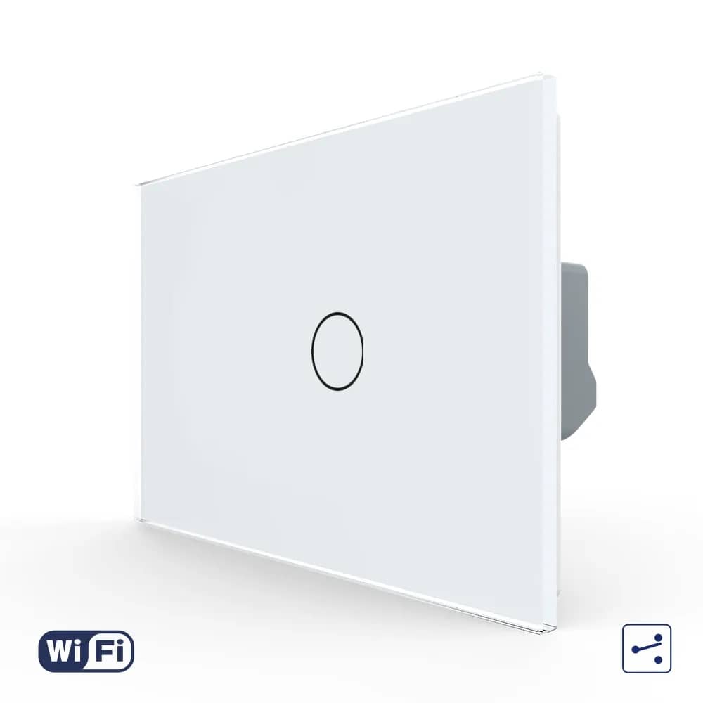 Livolo Wi-Fi Touch Light Switch – 1 Gang 2-Way / Intermediate, Italian Standard – New Series
