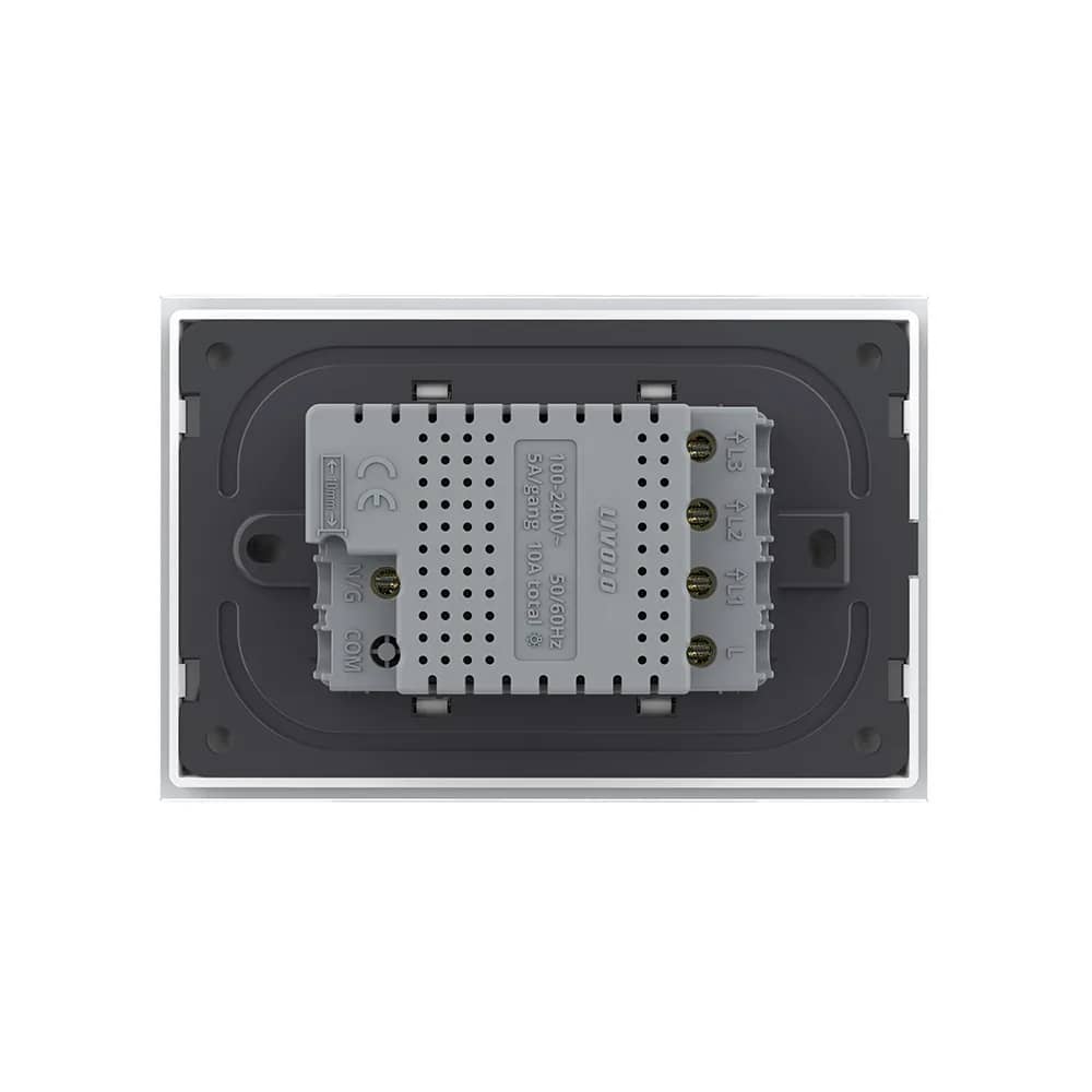 Livolo Wi-Fi Touch Light Switch – 3 Gang, Italian Standard, New Series, White (VL-FC3NY-3WP-11) — image 4