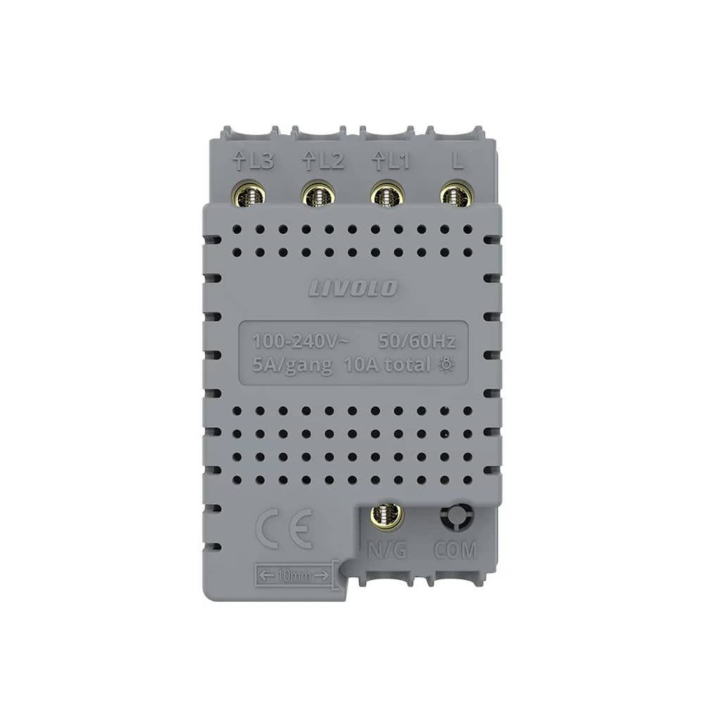 Livolo Wi-Fi Touch Light Switch Module – 3 Gang, Italian Standard, New Series, White — image 4