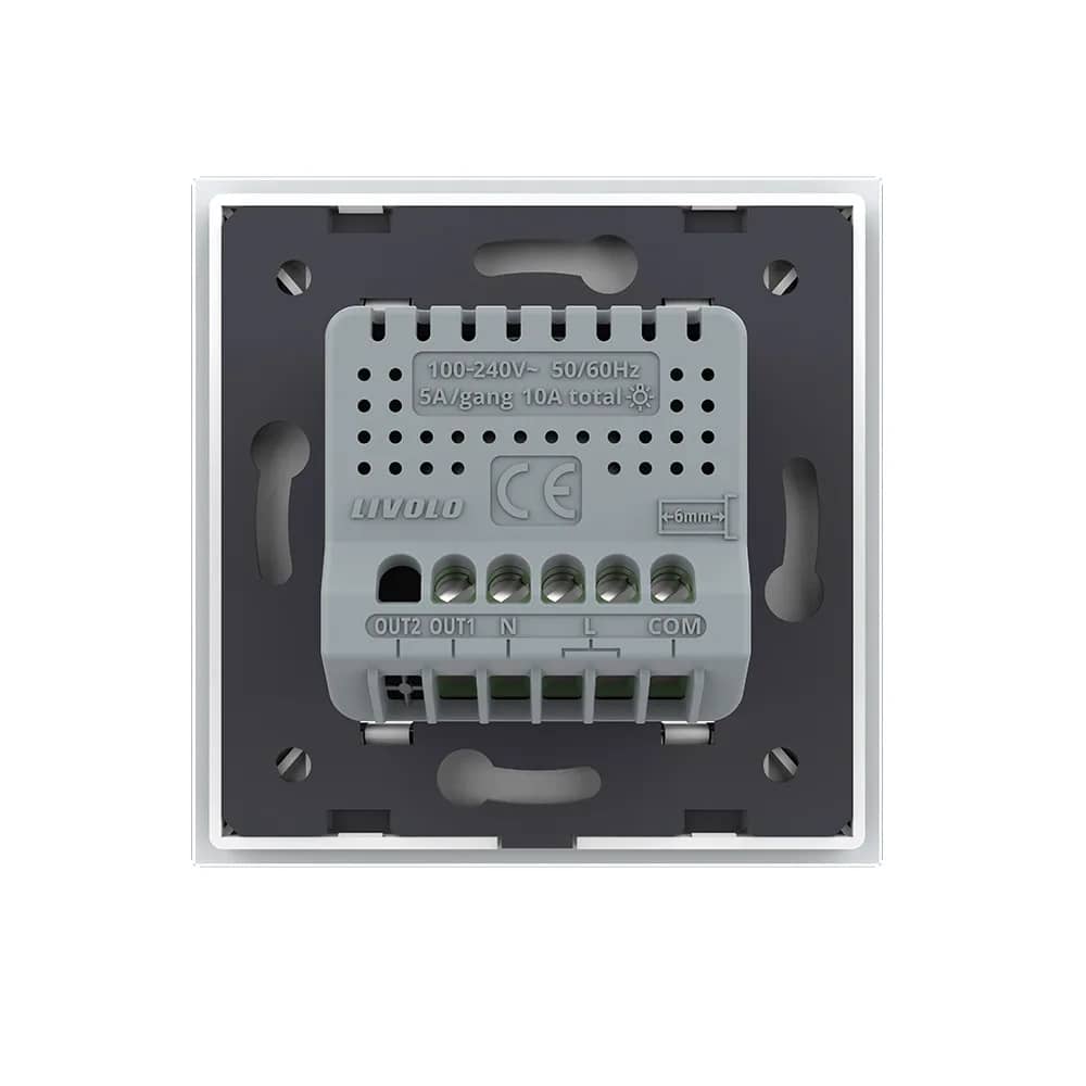 Livolo Wi-Fi Touch Light Switch – 1 Gang 2-Way / Intermediate, New Series, White (VL-FC1SNY-2WP-11) — image 4
