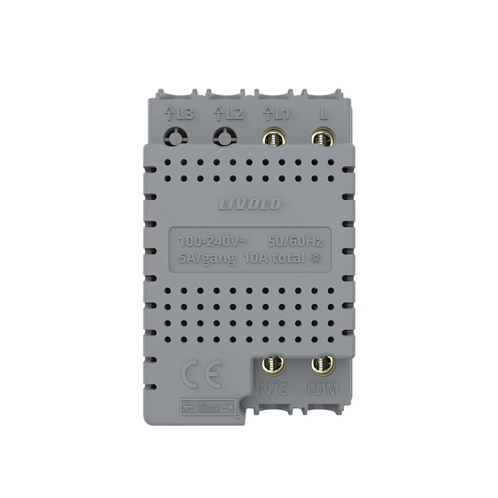 Livolo Wi-Fi Touch Light Switch Module – 1 Gang 2-Way / Intermediate, Italian Standard – New Series, White — image 4