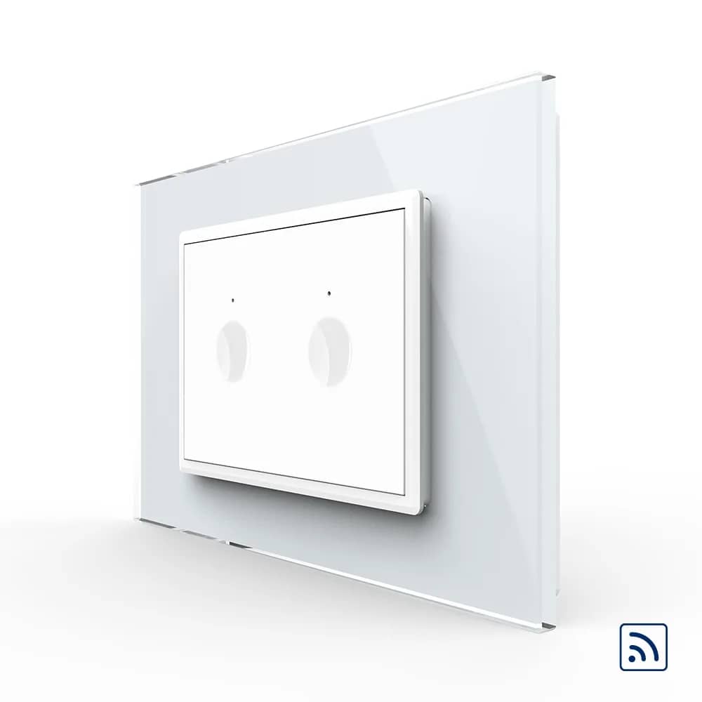 Livolo Wireless Glass Touch Light Switch – 2 Gang, Italian Standard – New Series