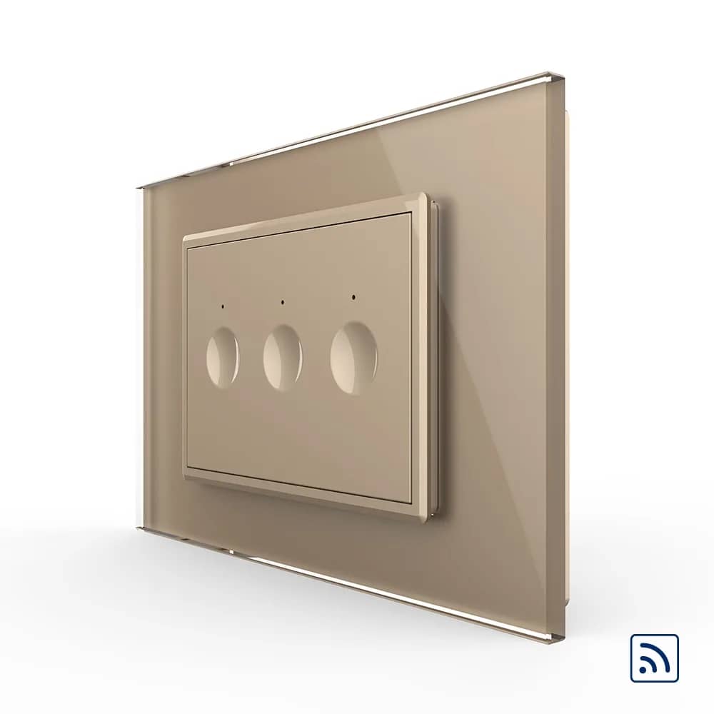 Livolo Wireless Glass Touch Light Switch – 3 Gang, Italian Standard – New Series