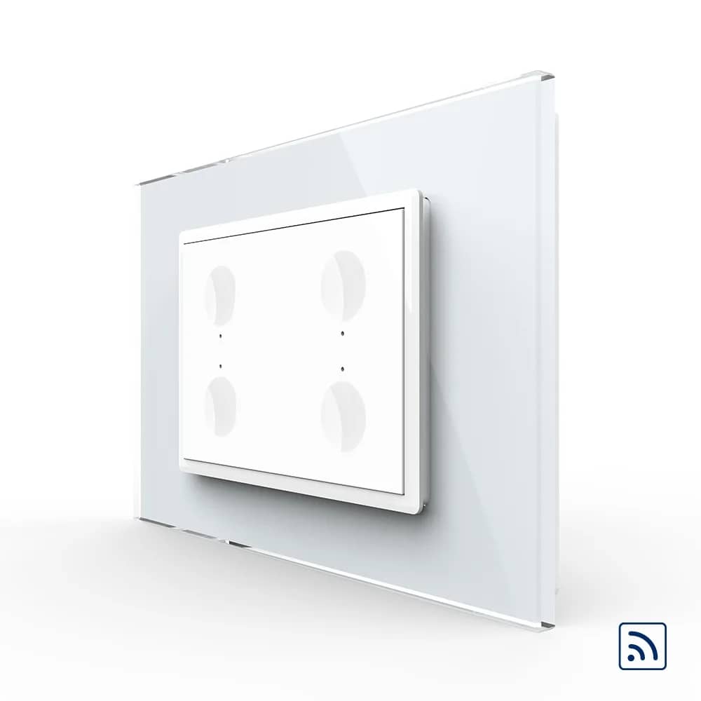 Livolo Wireless Glass Touch Light Switch – 4 Gang, Italian Standard (New Series)