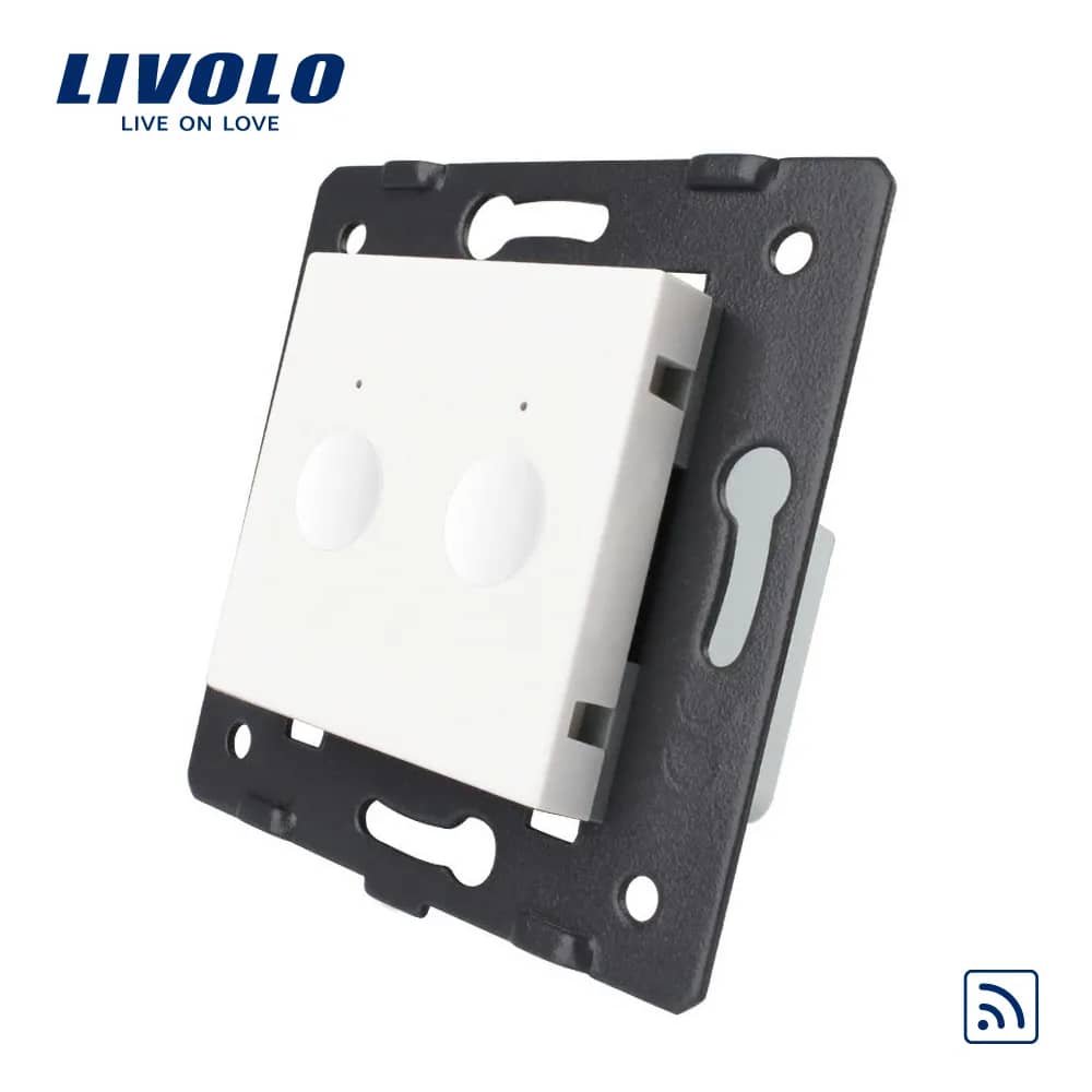 Livolo Wireless Touch Light Switch Module – 2 Gang, New Series (C7-VL-FC2R-2WP)