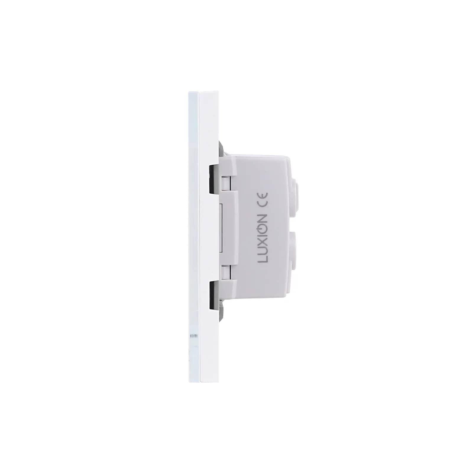 Luxion 12-Gang Mechanical Light Switch with Glass Frame – Italian Standard, 6M – White — image 3
