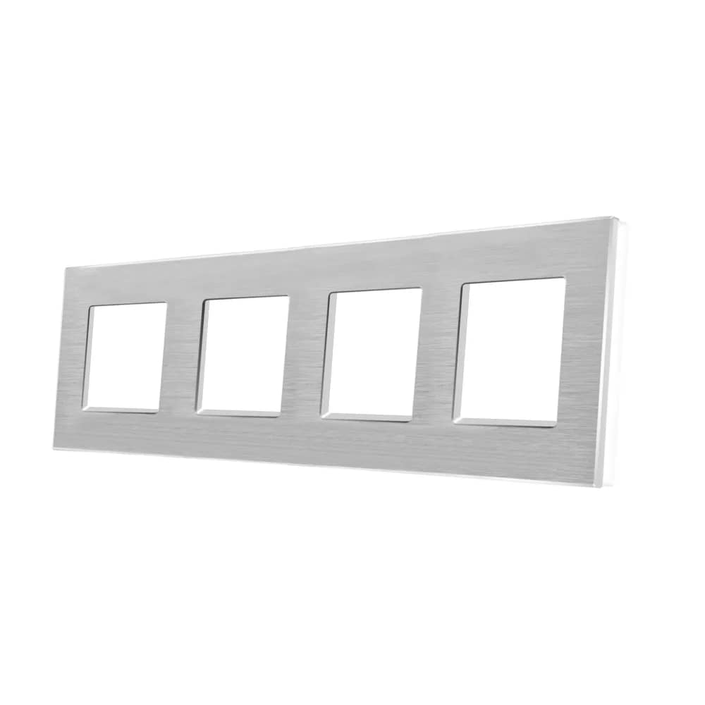 Luxion Aluminium Quadruple Frame – 4 Gang