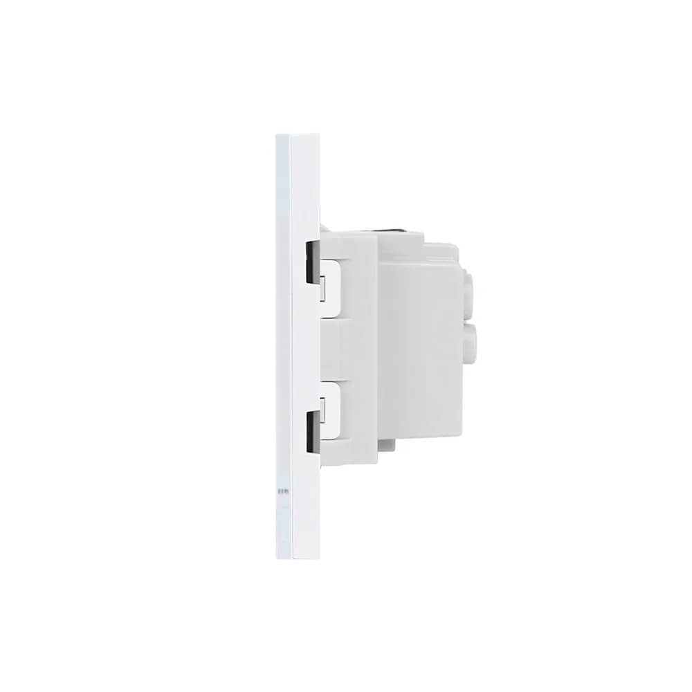 Luxion Double Schuko Socket with Glass Frame – Italian Standard, 4M – White — image 3