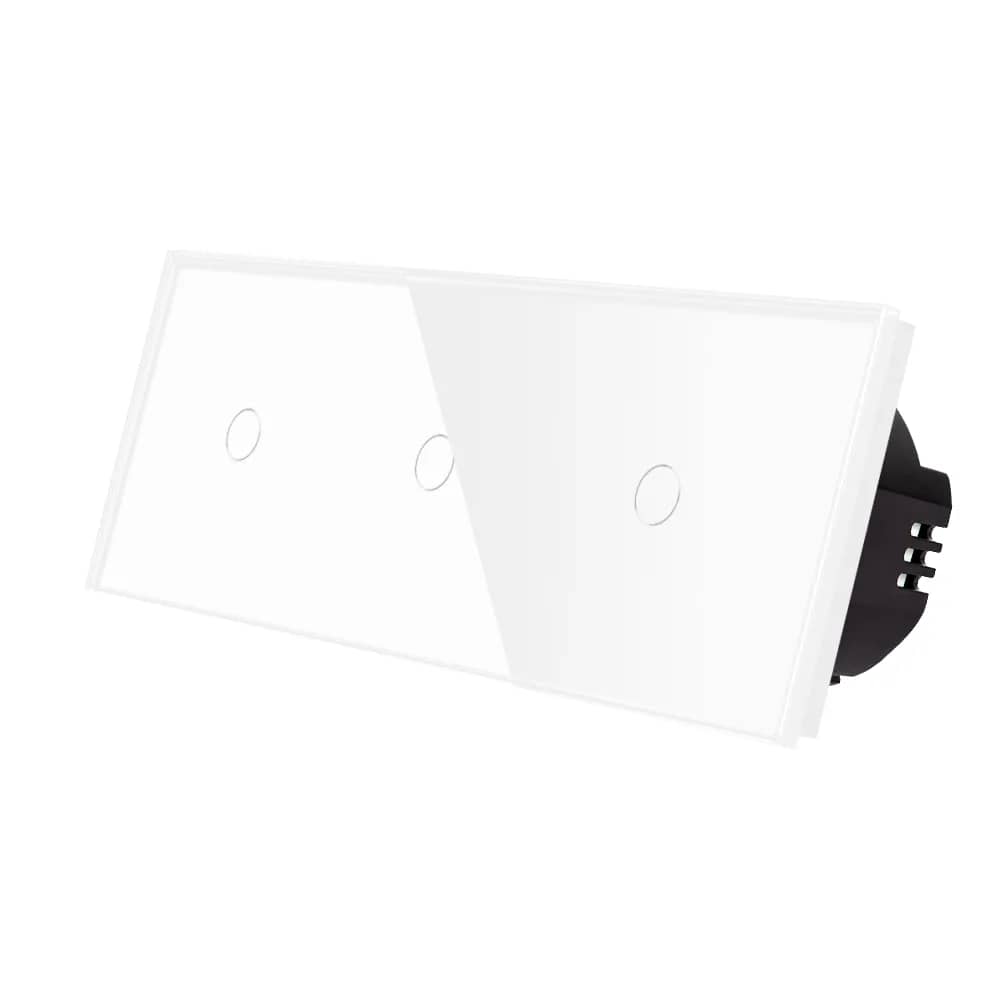 Luxion Glass Touch Light Switch – 1 Gang + 1 Gang + 1 Gang