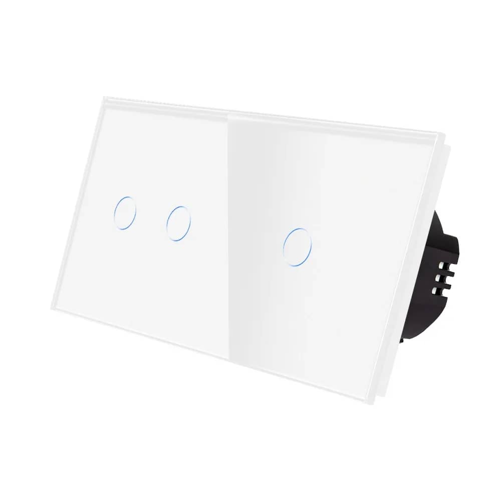 Luxion Glass Touch Light Switch – 2 Gang + 1 Gang