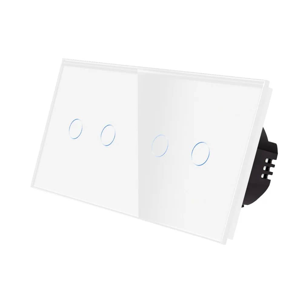 Luxion Glass Touch Light Switch – 2 Gang + 2 Gang