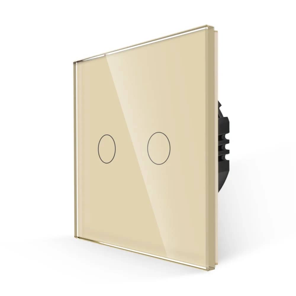 Luxion Glass Touch Light Switch – 2 Gang, 500W